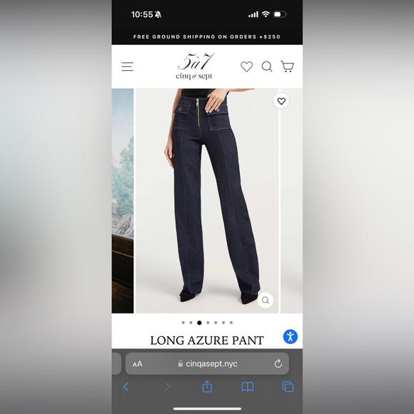 Cinq a Sep french brand LONG AZURE PANT brand new in size 25 - Picture 3 of 9